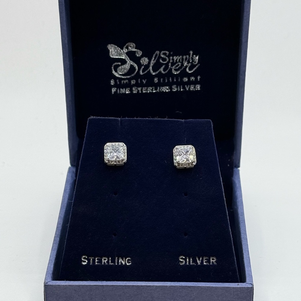 Silver Jeans Sterling Silver Square Earrings